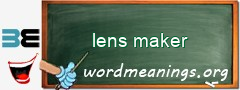 WordMeaning blackboard for lens maker